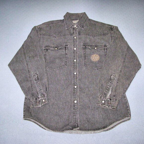 TWO SHIRTS HARLEY-DAVIDSON COTTON DENIM LONG-SLEEVED SHIRTS LADIES M - Picture 6 of 9